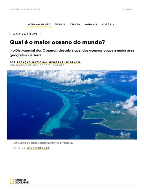 qual é o maior oceano do mundo
